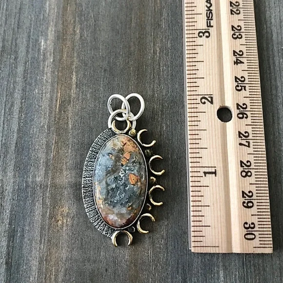 Maligano Jasper moon pendant